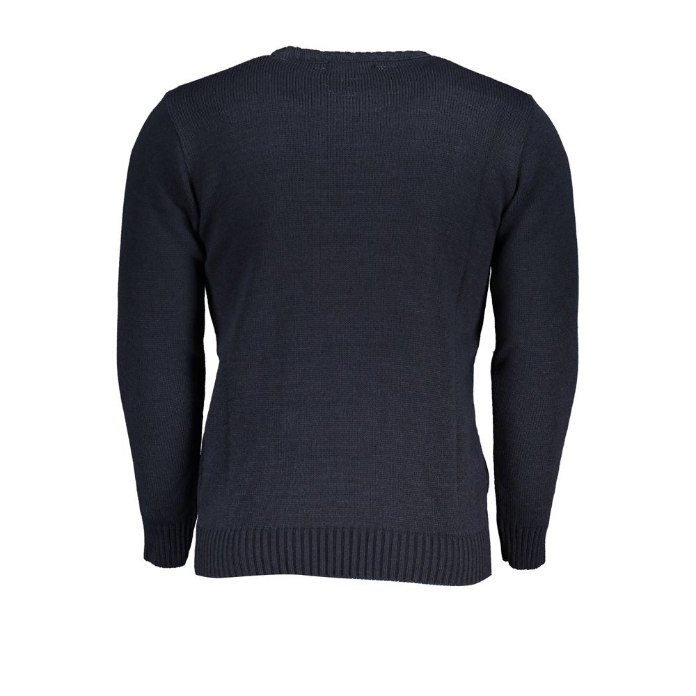 Maglione acrilico blu US Grand Polo