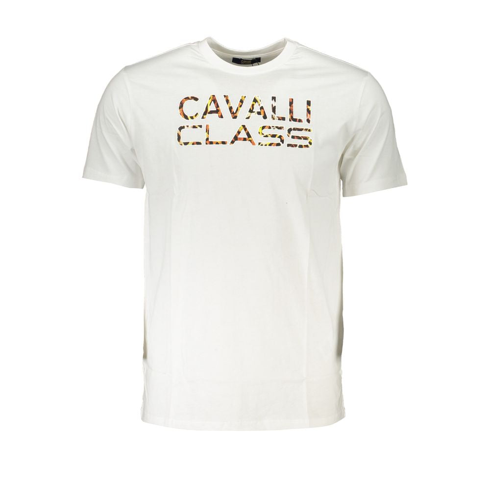 T-shirt Cavalli Class in cotone bianco