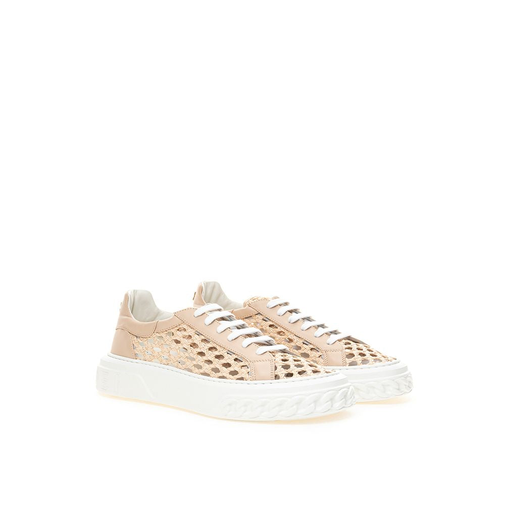 Sneakers Casadei Chic in Pelle Beige