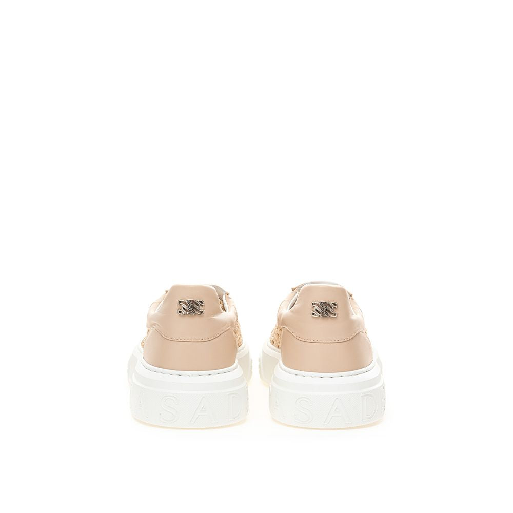 Sneakers Casadei Chic in Pelle Beige