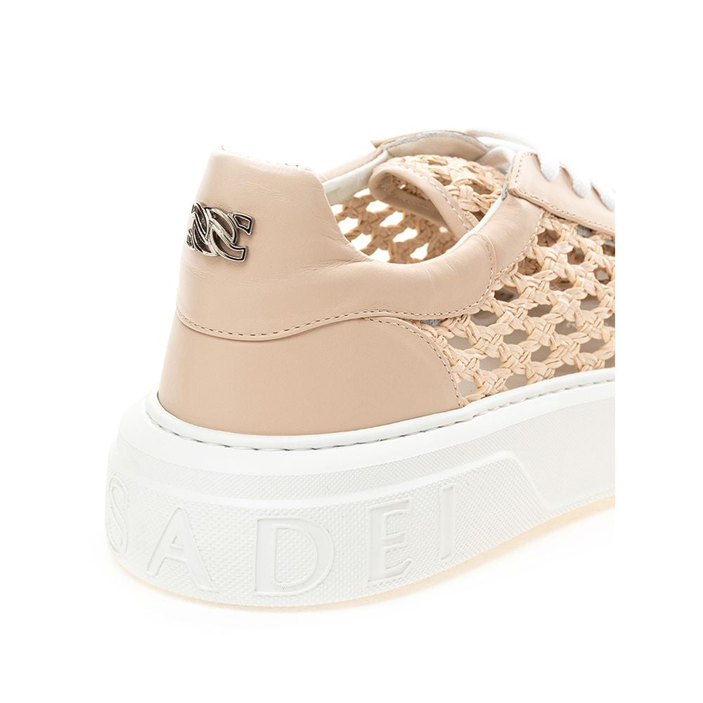 Sneakers Casadei Chic in Pelle Beige