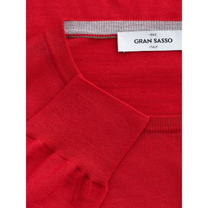 Gran Sasso Elegante Maglione Rosso in Lana per Uomo