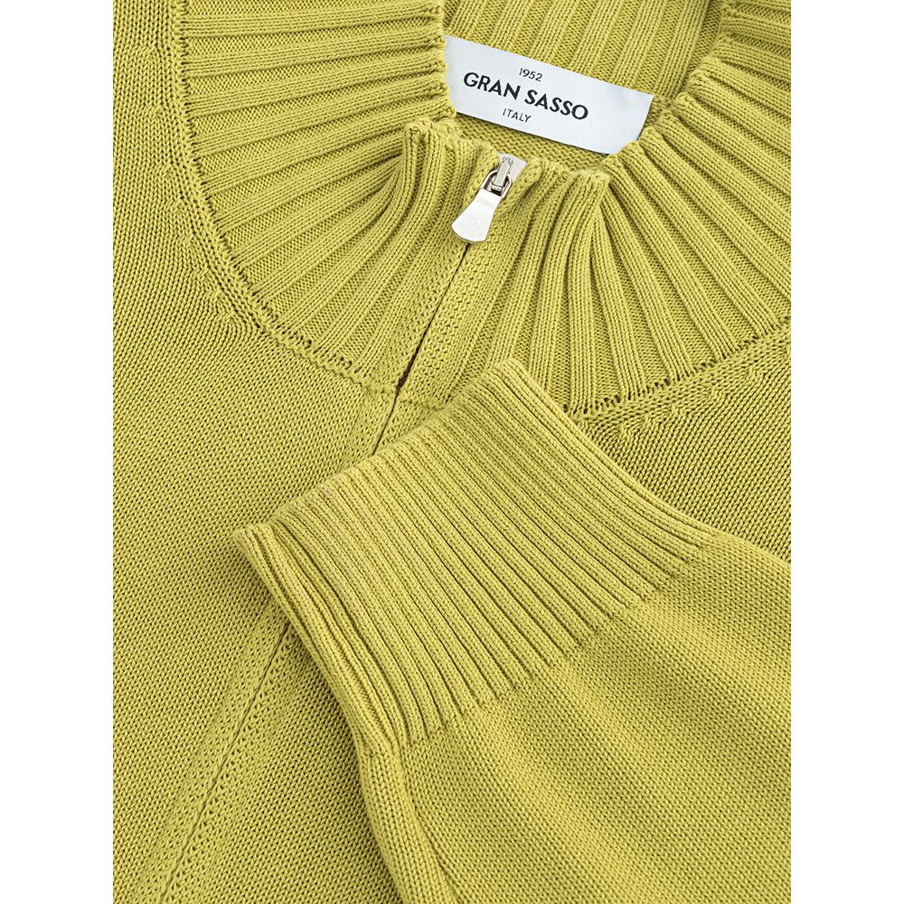 Cardigan da uomo elegante in cotone verde Gran Sasso