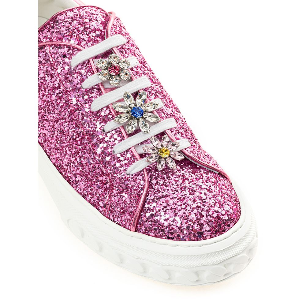 Sneaker Casadei in pelle Fucsia