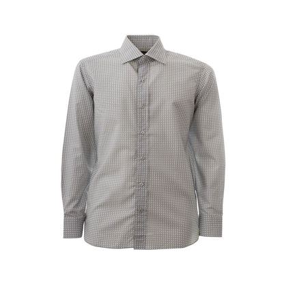 Camicia elegante in cotone grigio Tom Ford per uomo