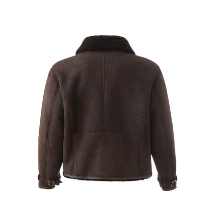 Lardini Elegant Montone Leather Brown Jacket