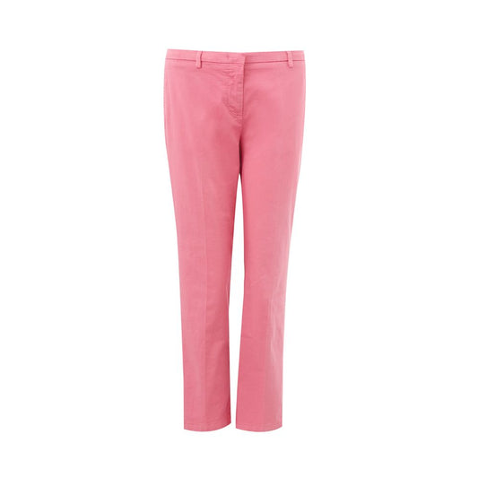 Pantaloni Lardini Eleganti in Cotone Rosa per uno Stile Sofisticato