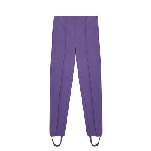 Pantalone Elegante Lardini in Viscosa Viola