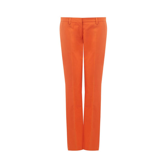 Pantalone Elegante Lardini in Cotone Arancione