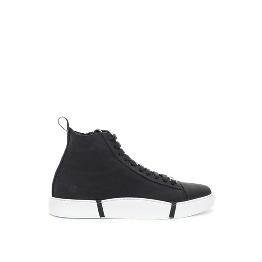 Roberto Cavalli Eleganti Sneakers in Pelle Scamosciata in Nero Chic