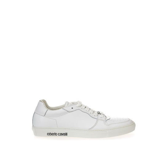 Roberto Cavalli Sneakers in pelle bianca Calzature di lusso