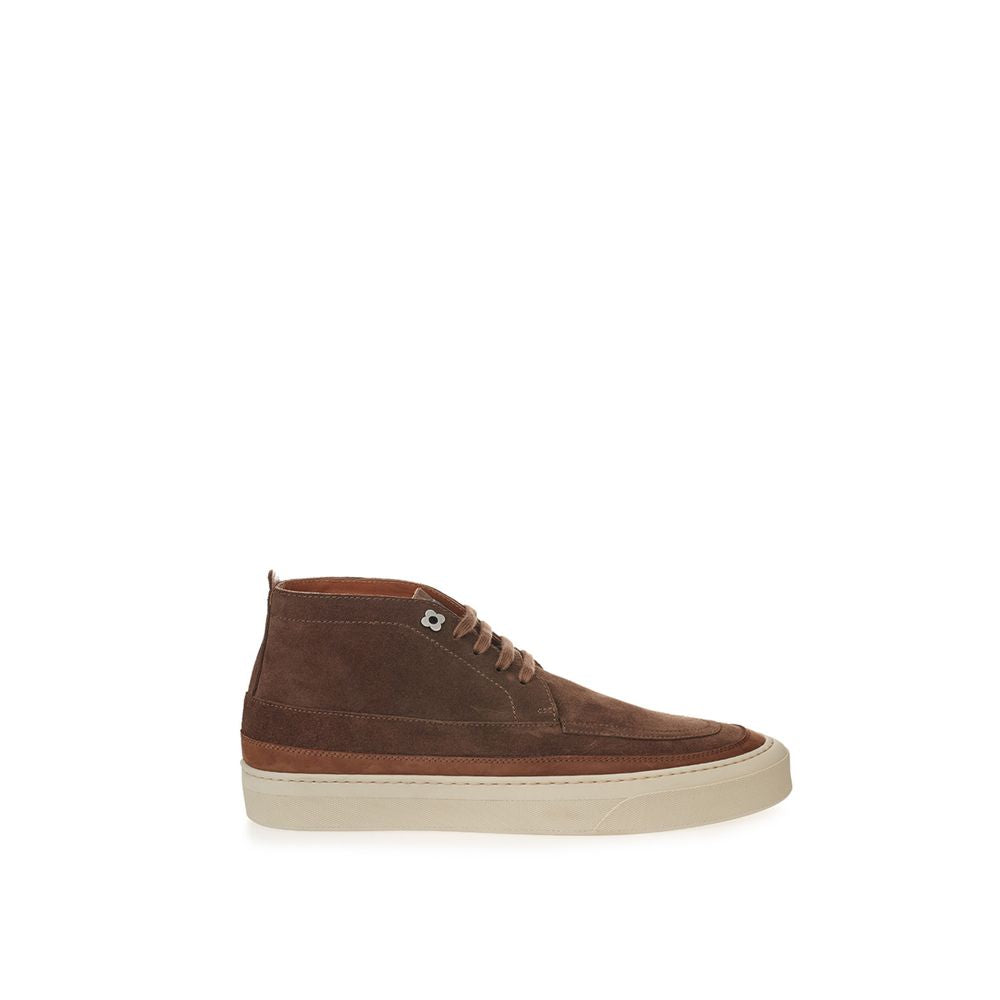 Lardini Elegant Suede Sneakers in Marrone Ricco