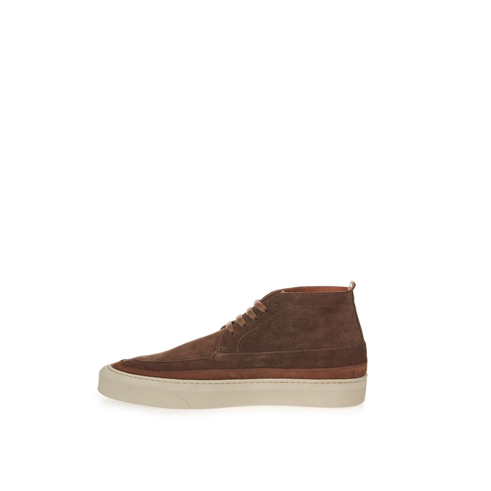 Lardini Elegant Suede Sneakers in Marrone Ricco