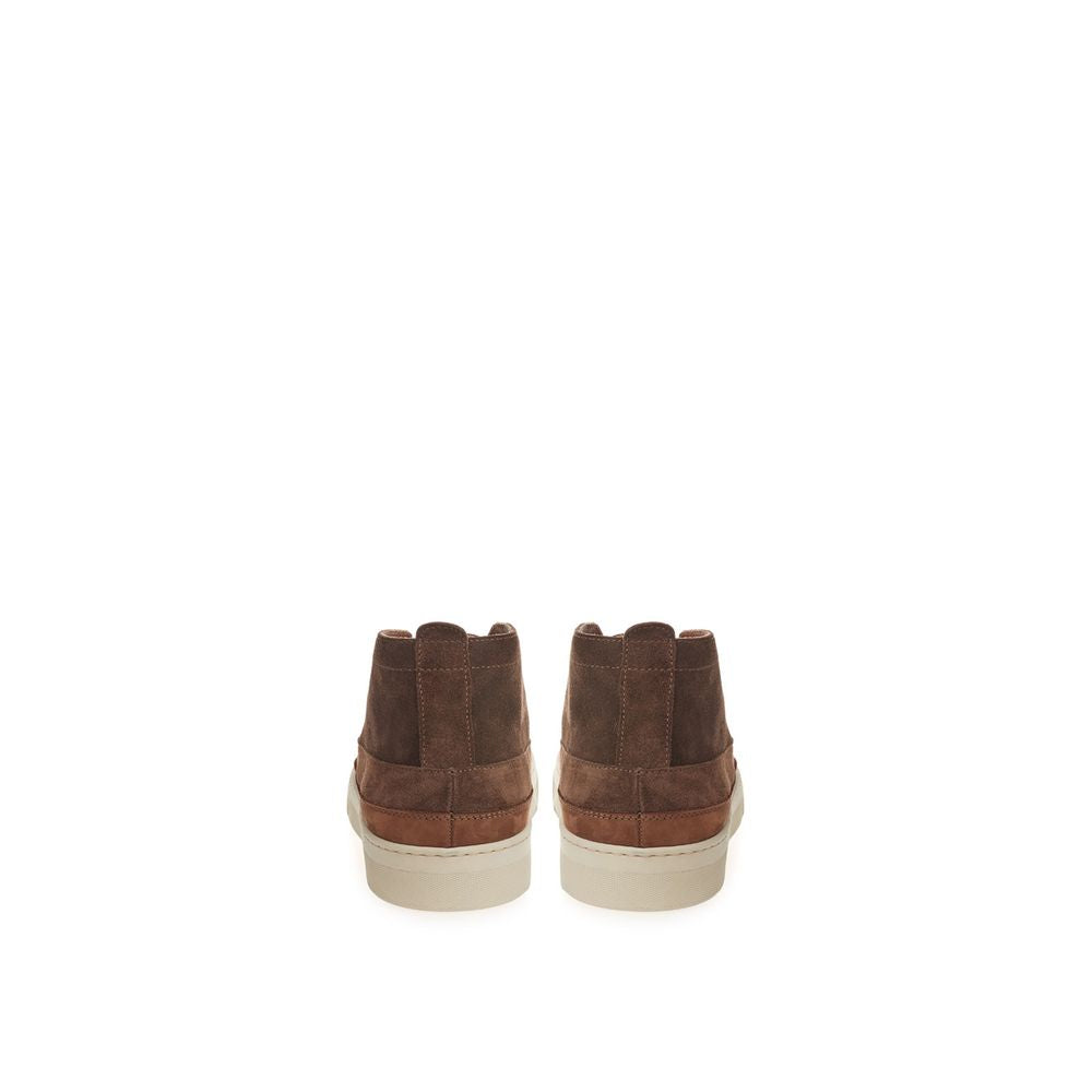 Lardini Elegant Suede Sneakers in Marrone Ricco