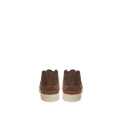 Lardini Elegant Suede Sneakers in Marrone Ricco