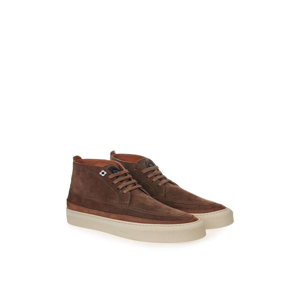 Lardini Elegant Suede Sneakers in Marrone Ricco