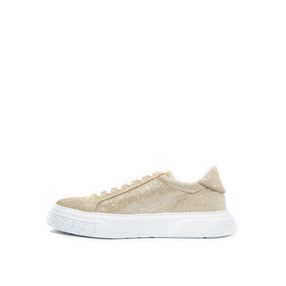 Sneakers Casadei Eleganti in Pelle Oro