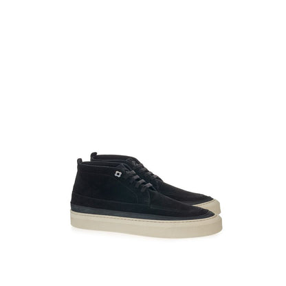 Lardini Elegant Suede Sneakers in Nero Senza Tempo