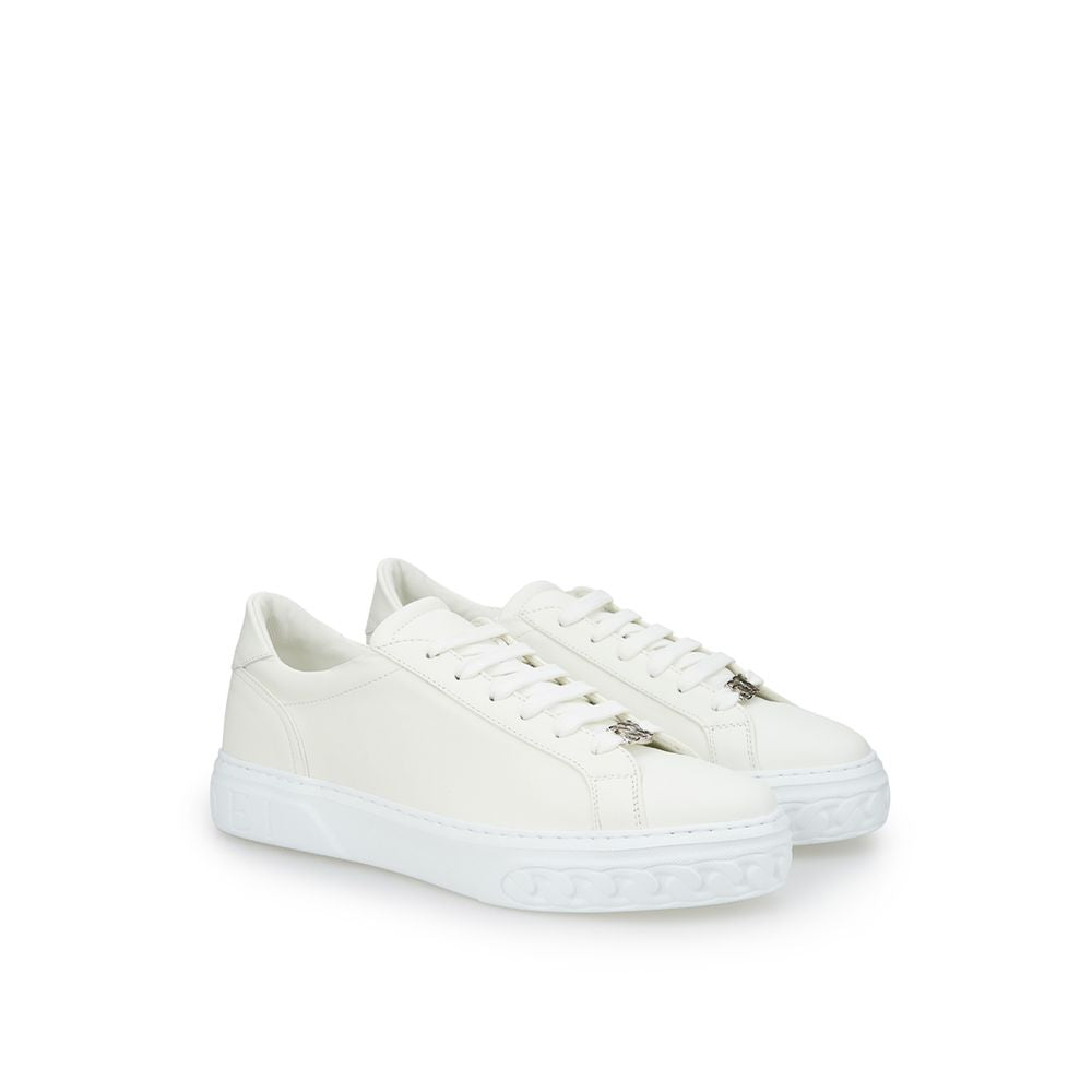 Casadei Sneakers in pelle bianca elegante