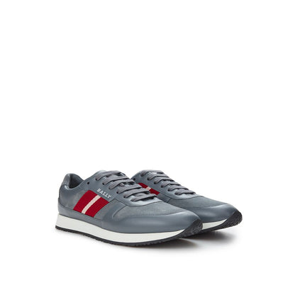 Sneakers Bally Sleek in pelle grigia da uomo