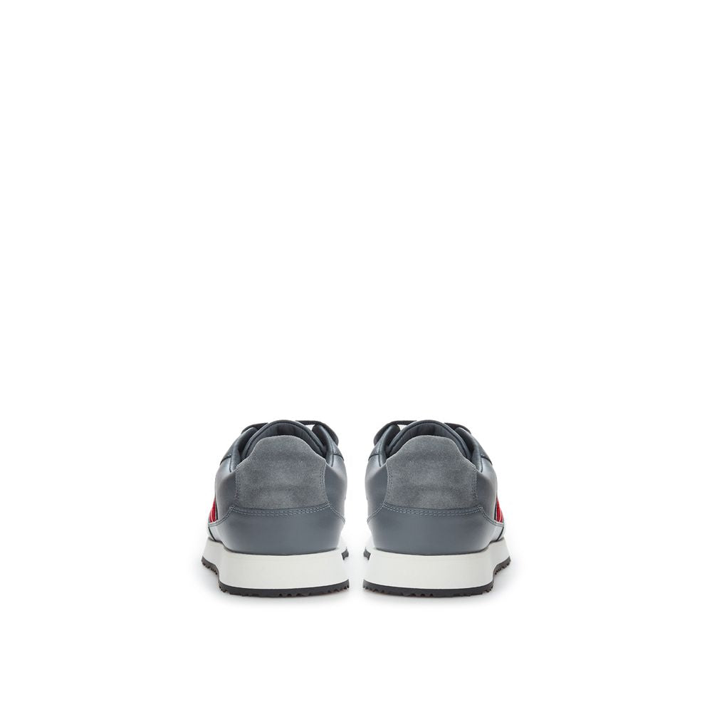 Sneakers Bally Sleek in pelle grigia da uomo