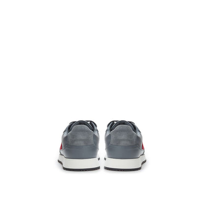 Sneakers Bally Sleek in pelle grigia da uomo