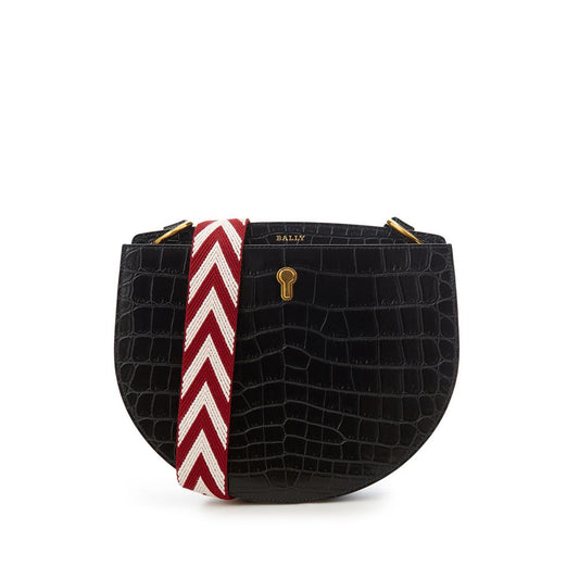 Borsa a mano elegante in pelle nera Bally