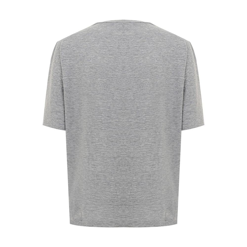 Dsquared² Elegant Gray Cotton Top for Women