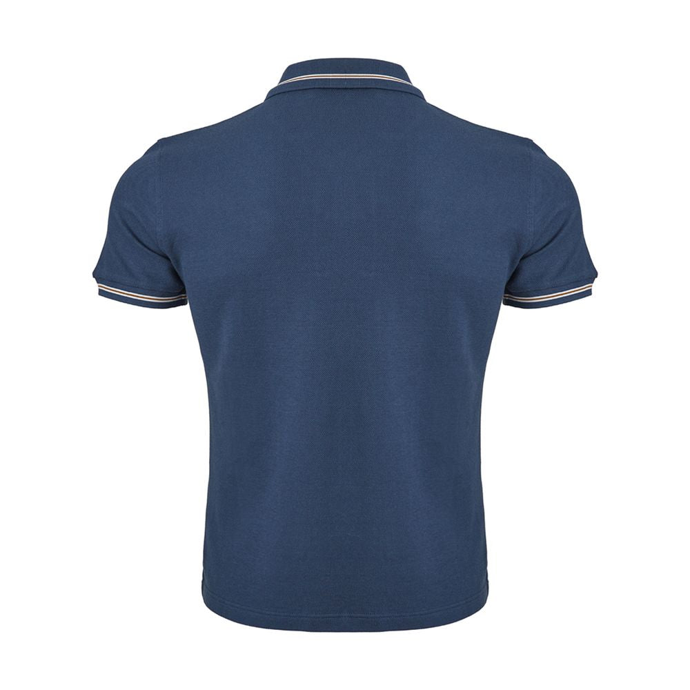 Corneliani Polo elegante in cotone italiano blu