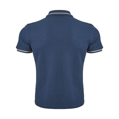 Corneliani Polo elegante in cotone italiano blu