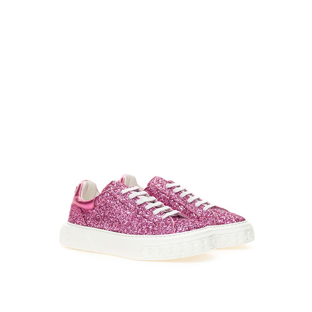 Casadei Sneakers Elegance in Pelle Fucsia