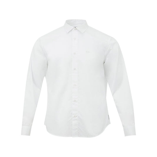 Armani Exchange Elegant White Cotton Shirt for Men