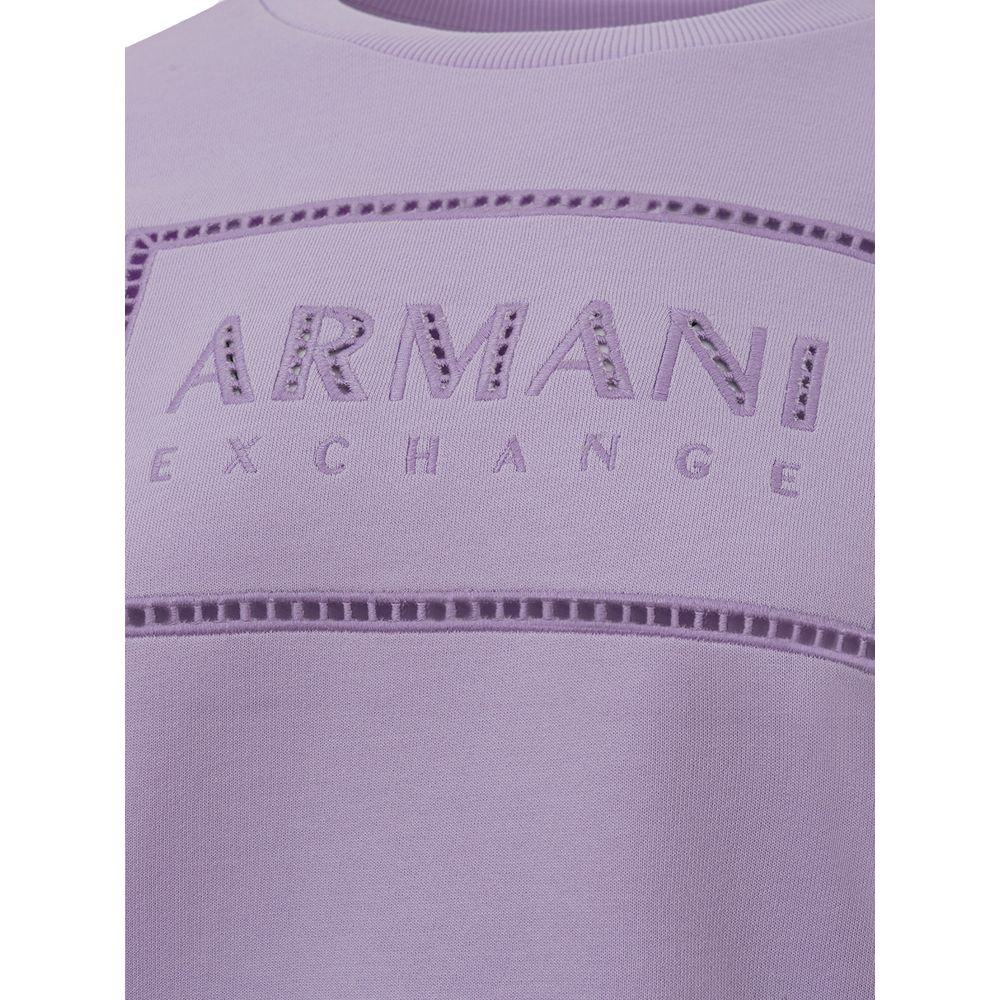 Maglione in cotone viola chic Armani Exchange per donna