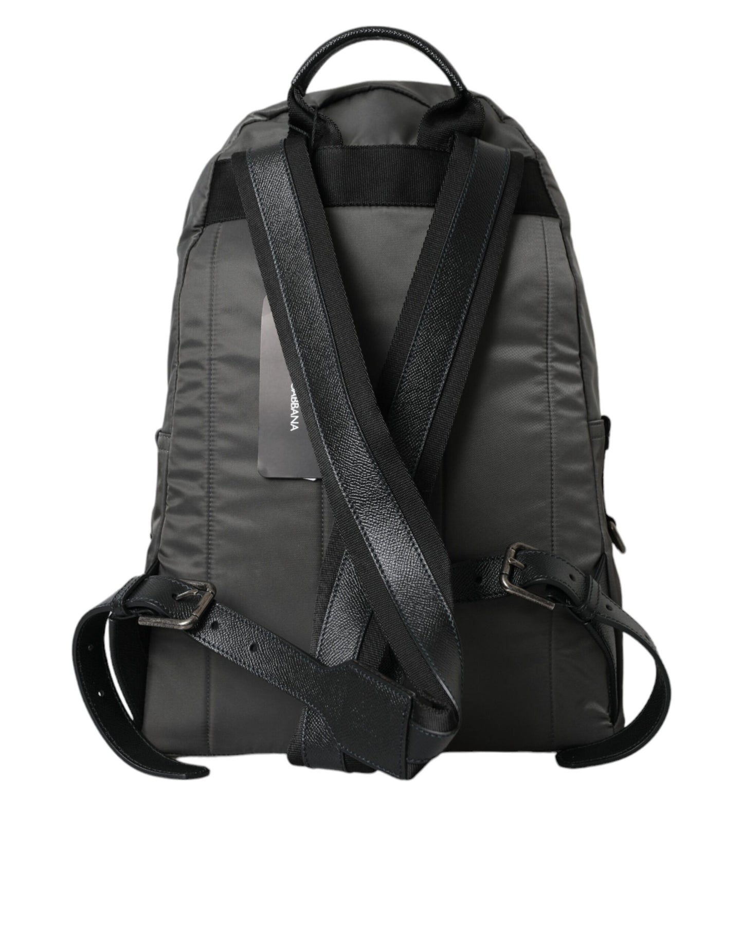 Dolce & Gabbana Dark Gray Nylon #DGFamily Patch Men Backpack Bag