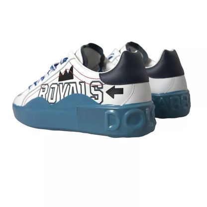 Dolce &amp; Gabbana Scarpe da ginnastica Portofino Melt stampate blu bianco