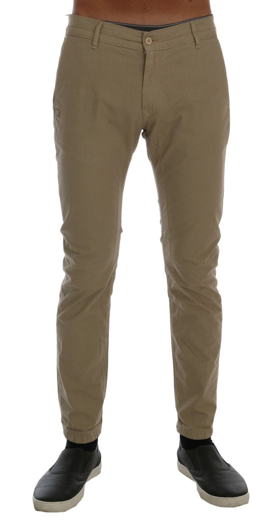 Daniele Alessandrini Chino slim fit beige per uno stile sofisticato