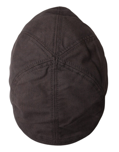 Dolce & Gabbana Brown Nylon Cloth Newsboy Hat Men