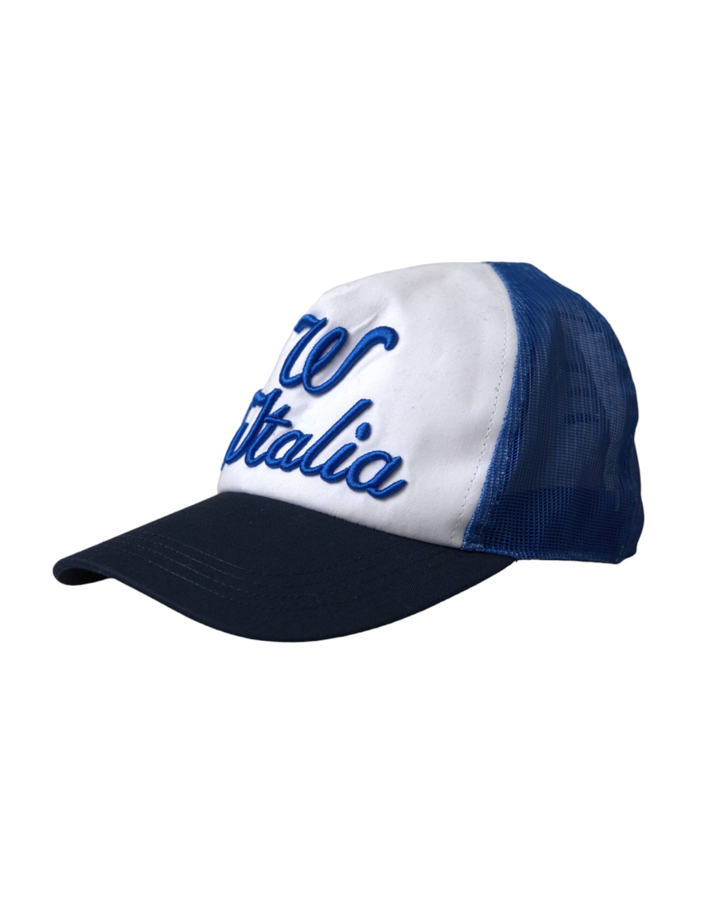 Cappello da baseball Dolce &amp; Gabbana in maglia blu bianco nero Italia