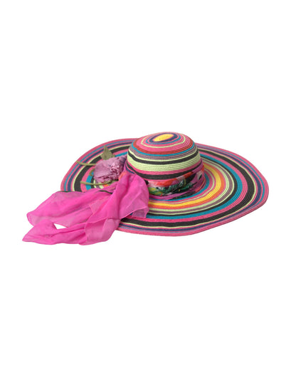 Cappello floppy a tesa larga multicolore Dolce &amp; Gabbana