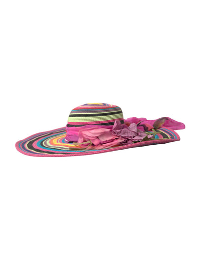 Cappello floppy a tesa larga multicolore Dolce &amp; Gabbana