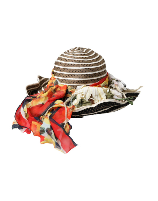 Cappello floppy a tesa larga multicolore Dolce &amp; Gabbana