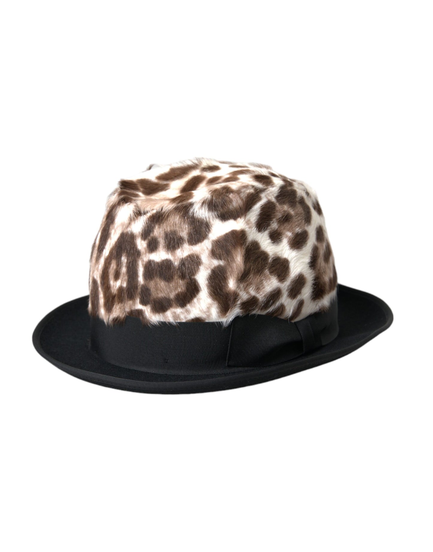 Dolce &amp; Gabbana Cappello da donna Fedora leopardato multicolore