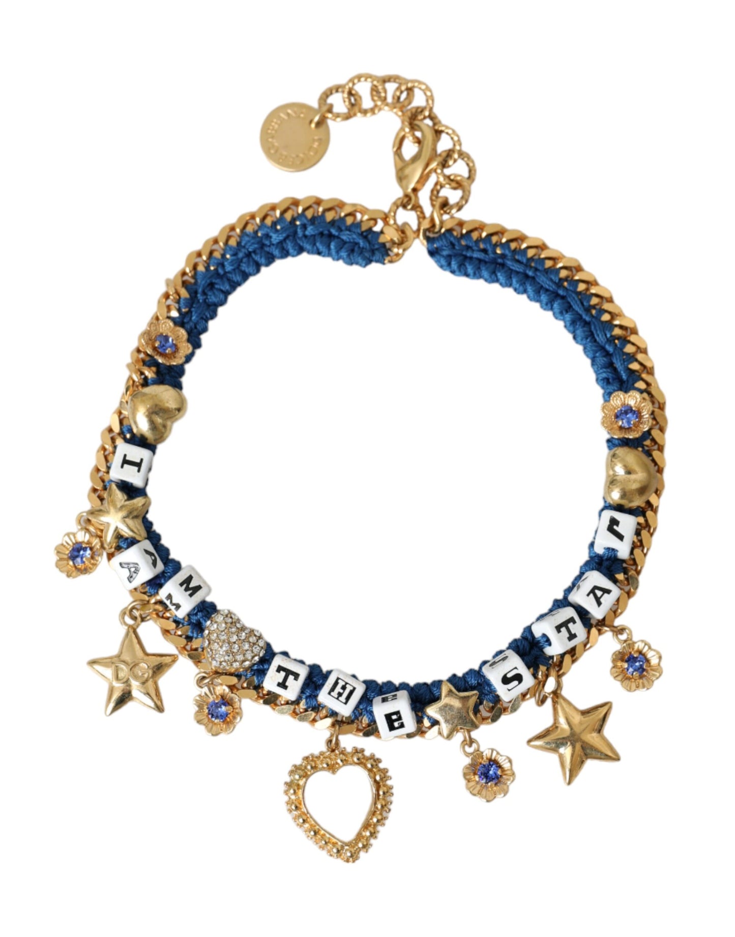 Dolce &amp; Gabbana Bracciale Iam The Star in ottone dorato con catena