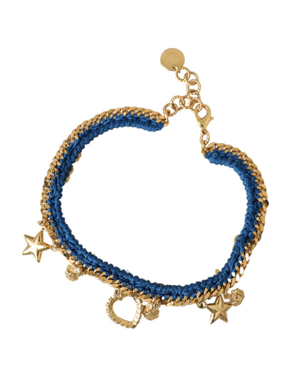 Dolce &amp; Gabbana Bracciale Iam The Star in ottone dorato con catena