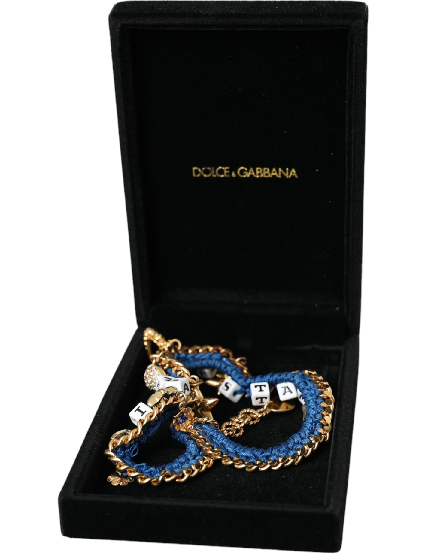 Dolce &amp; Gabbana Bracciale Iam The Star in ottone dorato con catena