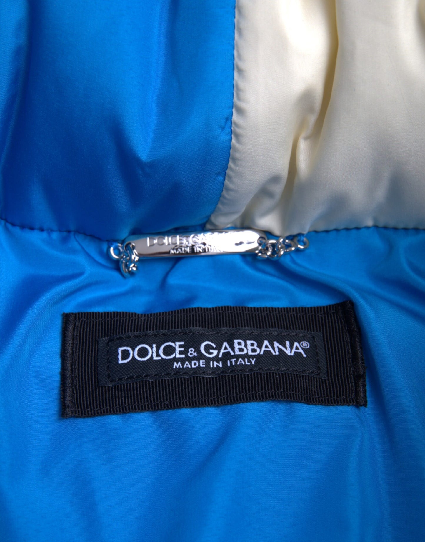 Dolce & Gabbana Multicolor Logo Windbreaker Puffer Jacket