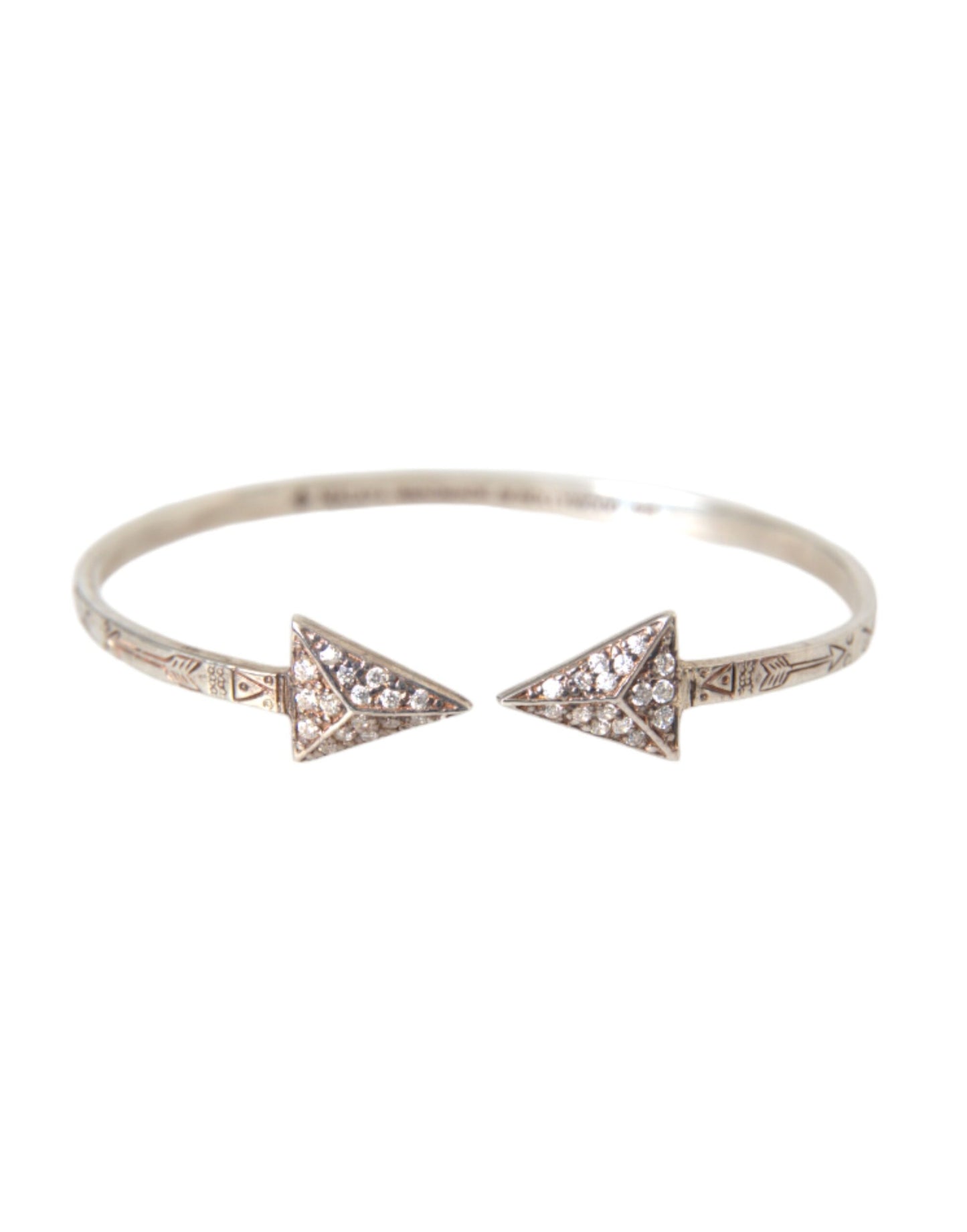 Bracciale rigido Nialaya Arrow Crystal in argento 925 da donna