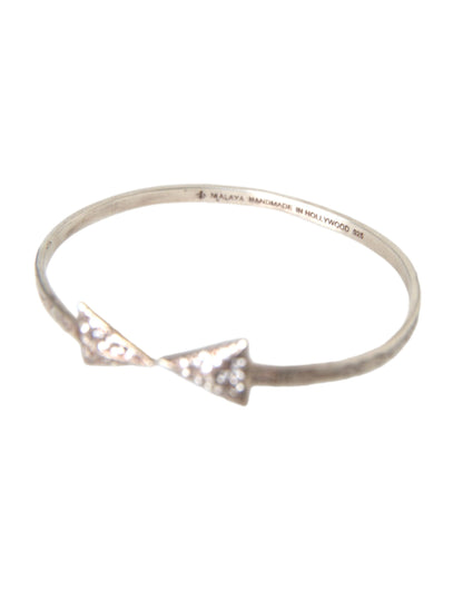 Bracciale rigido Nialaya Arrow Crystal in argento 925 da donna