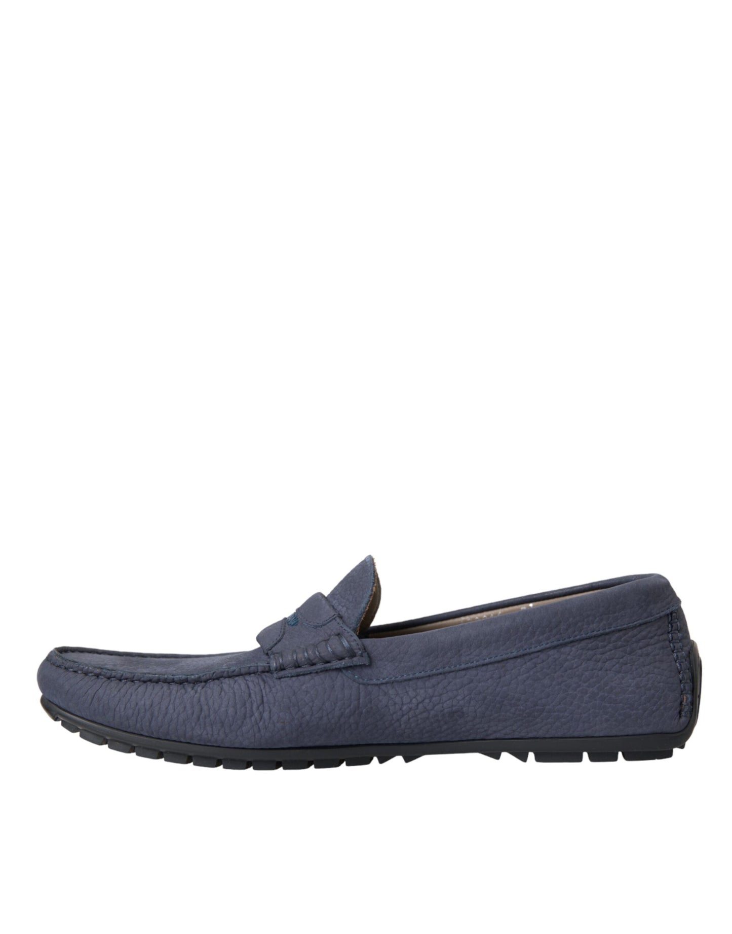 Dolce &amp; Gabbana Scarpe Mocassino Slip On in Pelle di Vitello Blu