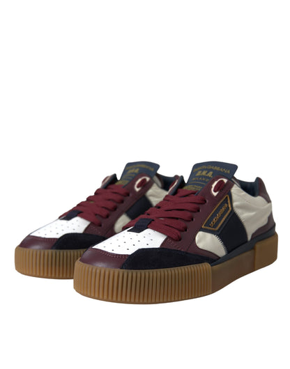 Dolce &amp; Gabbana Multicolor Miami Leather Low Top Sneakers Scarpe